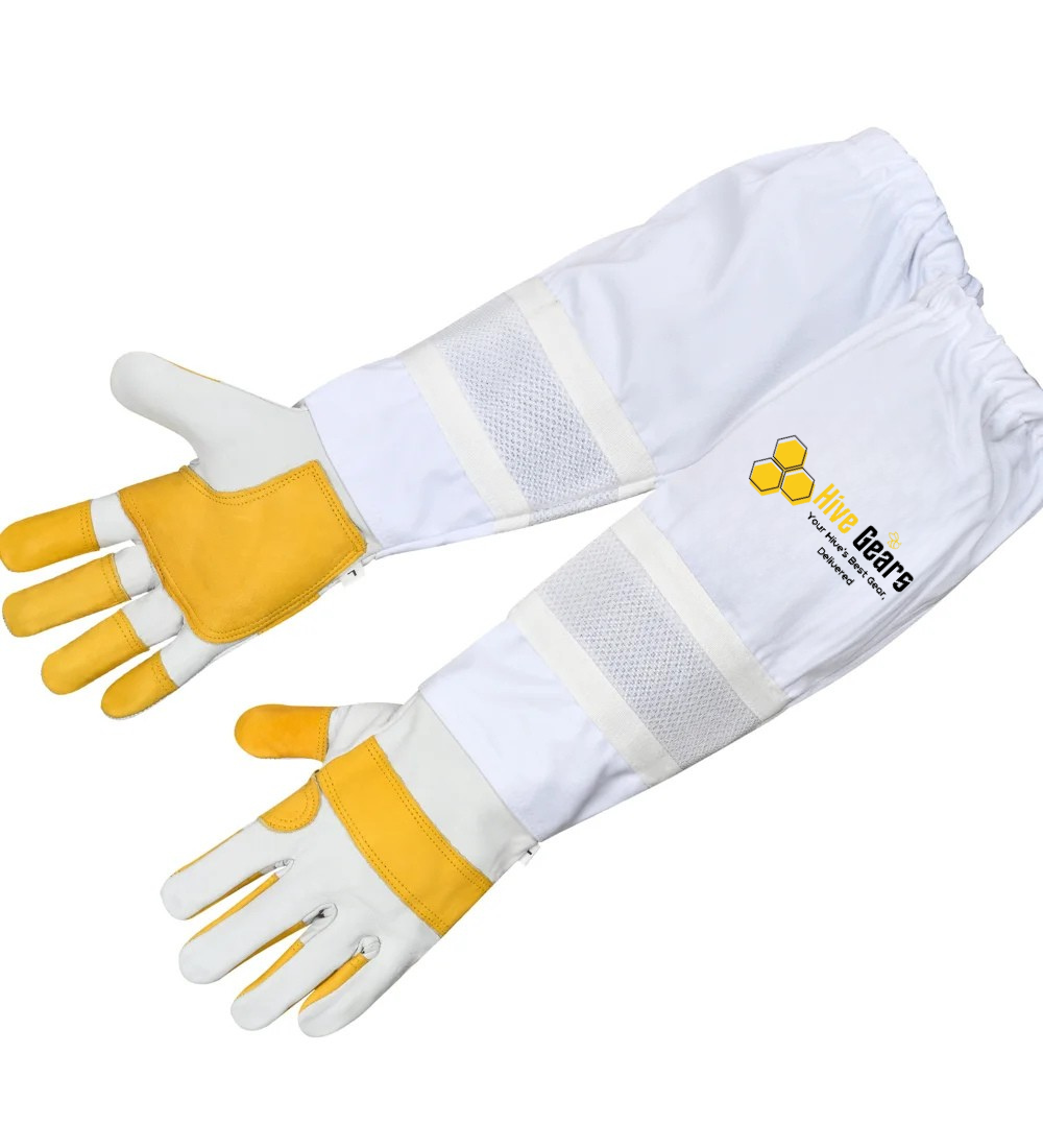 Beekeeping Gloves With Goatskin Hands & Reinforced Cuffs - Professional Protection For Beekeepers